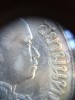 เหรียญเนื้อเงินหนึ่งบาท ตราพระบรมรูปร.6 - ตราไอราพรต พ.ศ.2458 มีลงจารย์เลี่ยมพลาสติกกันนํ้าอย่างดีพร้อมใช้