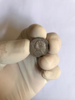 เหรียญทองแดงพระบรมรูป - พระสยามเทวาธราช  1 โสฬส  ร.ศ. 118 สภาพชัดเจนสวยงาม เหรียญที่ 4