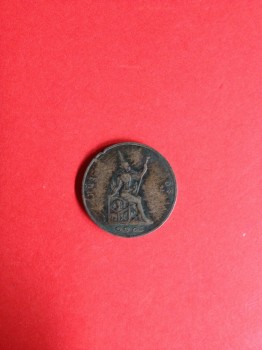 เหรียญทองแดงพระบรมรูป - พระสยามเทวาธราช  1 อัฐ ร.ศ. 114 สภาพพอสวย