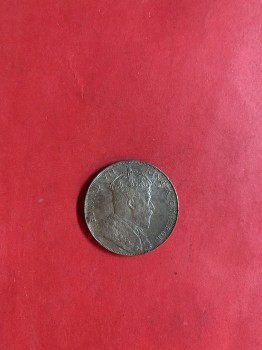 เหรียญเงินเก่ากลุ่มประเทศ STRITS SETTLEMENTS พระเจ้าเอ็ดเวิดร์ที่ 7  ONE DOLLAR ปี  1909  สภาพคมชัดสวยงาม