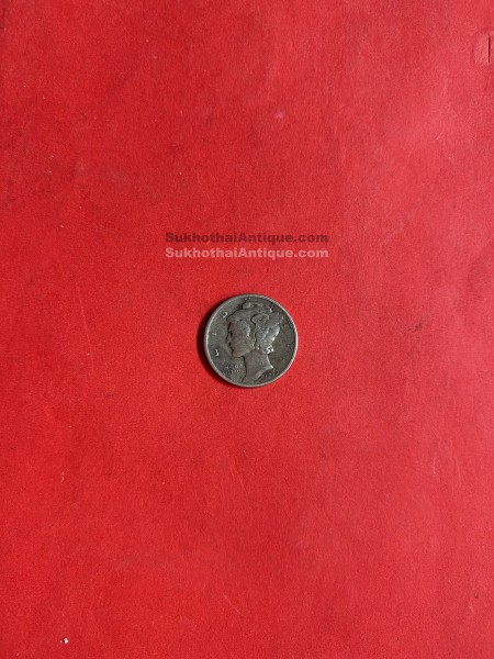 เหรียญเก่าเนื้อเงินประเทศ USA ราคา10 Cent 
