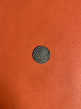 เหรียญเก่าเนื้อเงินประเทศอังกฤษสมัยพระเจ้า VICTORIA DEI GRATIA ปี ค.ศ.1892 มูลค่า SIX PENCE ตรงกับสมัย ร.5 พ.ศ.2435