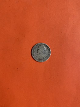 เหรียญเก่าเนื้อเงินประเทศ PANAMA สมัย REPUBLICA  DE PANAMA ปี ค.ศ.1904 มูลค่า 5  LEY ตรงกับสมัย ร.5 พ.ศ.2447