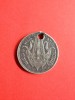 เหรียญเงินบาทหนึ่ง ร. 6 พ.ศ. 2460 สวยคมชัดมีรูเจาะสำหรับแขวน