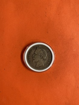 เหรียญเก่าเนื้อเงินประเทศ FRANCE สมัย NAPOLEON III ปี1866 มูลค่า 2 Fance ตรงกับปลายสมัย ร.4 พ.ศ.2409 