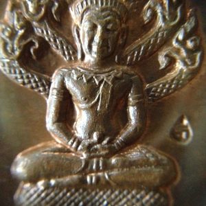 เหรียญหลวงปู่ทิม ไตรมาส18 ที่ระลึกอายุครบ 8 รอบ นาคปรก เนื้อทองแดง บล๊อกโค๊ต อิ อุ สั้น เลี่ยมทองคำ - Image 2