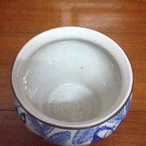 โถเป็ดกอบัวรัตนโกสินทร์สีขาวฟ้าใบกลาง - Image 3