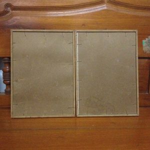 รูปถ่ายสี ในหลวง ราชินีทรงเครื่องแบบ อยู่ในกรอบไม้เก่า - Image 2