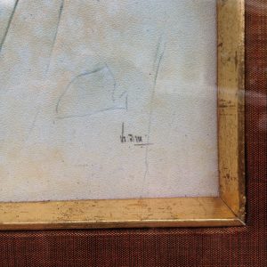 รูปถ่ายจากภาพวาดเก่า ภาพในหลวงขนาด11'x13' พร้อมลายเซ็นนายประสาท บนกระดาษหนังไก่ทรงผูกหูกระต่าย - Image 3