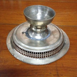 ถาดสัมฤทธิ์เก่าขนาด เส้นผ่าศูนย์กลาง 8 "มีรูปช้างอยู่กลางถาด - Image 4