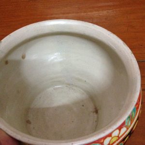 กระโถนกังใสไข่ปอกสมัยรัตนโกสินทร์ตอนต้นเก่ามาก ลายมังกรสองตัวเล่นไฟ - Image 4