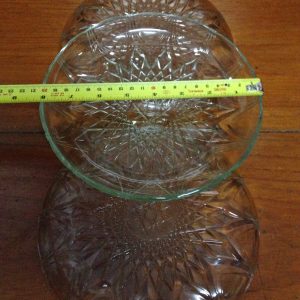 ชามแก้วใส งานเก่าลายดาวจำนวน 3 ใบ ขนาดเส้นผ่าศุนย์กลาง 8" - Image 3