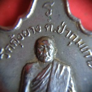 เหรียญหลวงพ่อนุ้ยวัดคุ้งยางป่ากุมเกาะสวรรคโลกปีพ.ศ.2520กระไหล่เงินคมชัด - Image 3