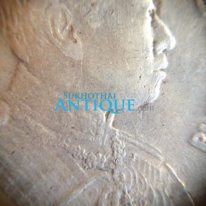 เหรียญเนื้อเงินหนึ่งบาท ตราพระบรมรูปร.6 - ตราไอราพรต พ.ศ.2456 สวยงามคมชัดเดิมๆ - Image 3