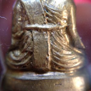 หล่อหลวงปู่เอมวัดคลองโป่ง ศรีสำโรงรุ่น 3 ปี2517เนื้อทองเหลืองกะไหล่ทองเลี่ยมเงินโบราณลงยาแบบเปิดฝา - Image 3