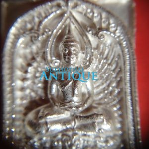 เหรียญหล่อโบราณย้อนยุคพิมพ์ประภามณฑลรัศมี วัดปากคลองมะขามเฒ่า ปี 2557 เนื้อเงิน  สวยจัดจากวัดตอกโค๊ต 1370 - Image 3