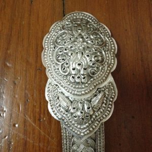 เข็มขัดเนื้อเงินอย่างดีหัวลวดลายสวยงาม สายลายถักละเอียดมากๆ น้ำหนักรวม 400  กรัม (ุ 26.3 บาท) พิเศษกรัมละ 45 บาท - Image 2