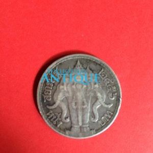 เหรียญเนื้อเงินหนึ่งบาท ตราพระบรมรูปร.6 - ตราไอราพรต พ.ศ.2456 เป็นปีหายากมากสวยงามคมชัด - Image 2