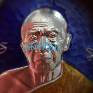 เหรียญหลวงปู่ทิม อิสริโก วัดระหารไร่ รู่น " บูชาคุณเหลือกินเหลืใช้ "เนื้อเงินลงยาสีน้ำเงินออกวัดระหารไร่ ปี 2558 ตอกโค๊ต 195 - Image 3