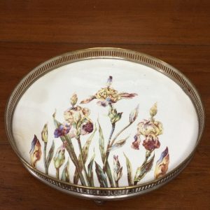 ถาดกระเบื้องโบราณ" วิคตอเลีย "ขนาด 10 "ลายดอกไม้ - Image 2