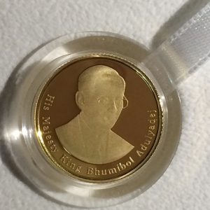 เหรียญกษาปณ์ที่ระลึก "ช้างไทย"เนื้อทองคำขัดเงา 99.99% ผลิตจากประเทศ อังกฤษ สผ.22.มม.หนัก 7.80 g ปี 2015 ราคา 2,000 บ. - Image 1