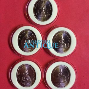 เหรียญทองแดงพระพุทธปัญจภาคี ปี พ.ศ. 2539 ครบชุดอยู่ในตรับ - Image 3