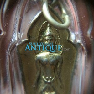 เหรียญพระแม่ย่ากะไหล่ทองปี พ.ศ.2513 เลี่ยมพลาสติกอย่างดีพร้อมใช้ - Image 3