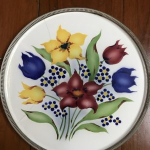 ถาดกระเบื้องโบราณกลมขนาด สผ.16" มีร้าวอยู่ 1 เส้นนอกนั้นสมบูรณ์มาก - Image 4