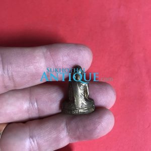 หล่อปั้มองค์ลอยหลวงพ่อพรหม วัดช่องแคเสาร์5 เนื้อทองเหลืองปี 36 สวยงามคมชัด - Image 3