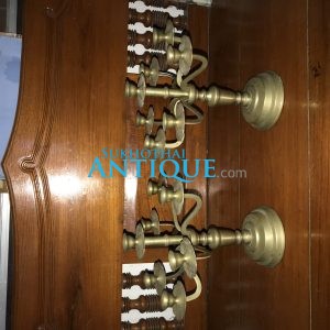 เชิงเทียนแบบโบราณเก่าเนื้อทองเหลือง สามารถถอดประกอบได้ สภาพสวยงามสมบูรณื - Image 4