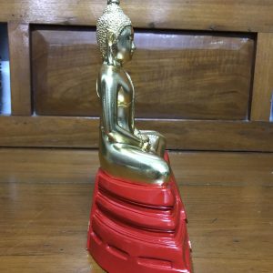 พระบูชาหลวงพ่อโสธรเนื้อทองเหลือง ปิดทองฐานแดง ขนาด 5" รุ่นสร้าง รพ. - Image 4