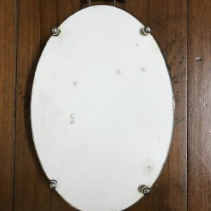 ถาดกระเบื้องโบราณรูปไข่ ลายผลไม้แบบศิลปะเทาขาว ขนาด 71/2"X13" l4"  สวยงามสมบูรณ์ - Image 4