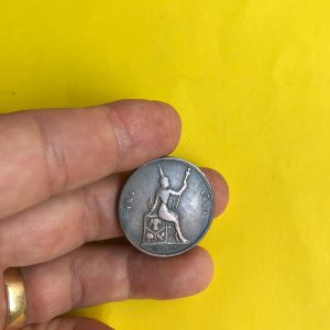 เหรียญทองแดง 1 เซี้ยว  ร.ศ.109  สมัยรัชกาลที่ 5 หน้าตรงพระบรมรูป - พระสยามเทวาธิราช สภาพสวยงามสมบูรณ์ (หัวก้อยตรง ) - Image 3