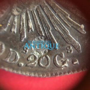 เหรียญเงินแม็กซิโก 8 เรียว ปี 1858  ตอกตราพระมหามงกุฎ - พระแสงจักร - Image 4