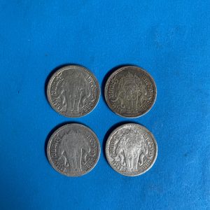 เหรียญหนึ่งสลึงช้างสามเศียรเนื้อเงินสมัย ร.6 ปี พ.ศ.2462 (3เหรียญ) และ2468 (1เหรียญ) จำนวน 4 เหรียญสวยงามคมชัดมากๆ - Image 3