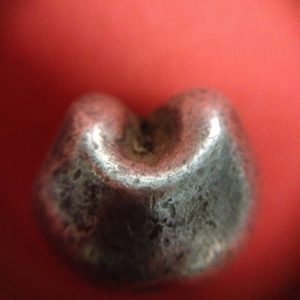 พดด้วงเม็ด 1 บาทสมัยพระนารายณ์ปี พ.ศ. 2199-2231 ตรา บัว หรือ พุ่มข้าวบิณฑ์ใต้จุดบนมีเส้นสองแฉก สวยคมชัด (เม็ดที่ 1) - Image 3