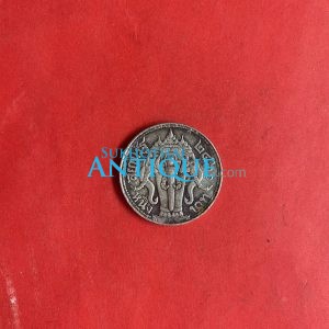 เหรียญเนื้อเงินหนึ่งบาท ตราพระบรมรูปร.6 - ตราไอราพรต พ.ศ.2460 สวยงามคมชัดเดิมๆ - Image 4