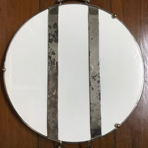 ถาดกระเบื้องโบราณขนาด สผ 18"  ลายดอกกุหลาบสีชมพูใหญ่ 1 ดอกทิวลิปเหลือง 1 ดอกและรวมช่อนำ้เงินเหลืองสมบูรณ์สวยงามมากๆ - Image 4