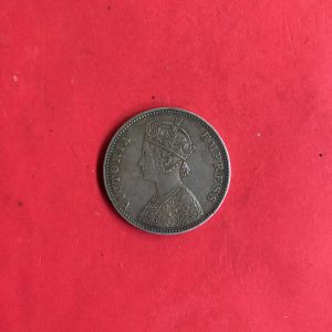 เหรียญเนื้อเงินเก่าพระนางVICTORIA ประเทศอินเดีย ONE RUPEE ปี ค.ศ.1882 สวยเก่าเดิมๆ - Image 2