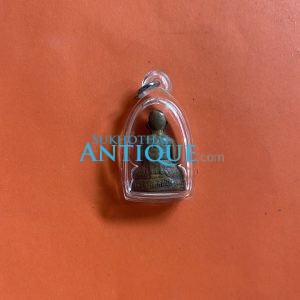 หล่อพระปั้มหลวงพ่อมุ่ยวัดดอนไร่รุ่น 2 จมูกชมพู่หลังหนังสือ 3 แถว สวยเดิม - Image 3