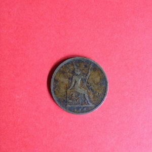 เหรียญทองแดงพระบรมรูป - พระสยามเทวาธราช  1 อัฐ ร.ศ. 115 สภาพพอสวย - Image 2