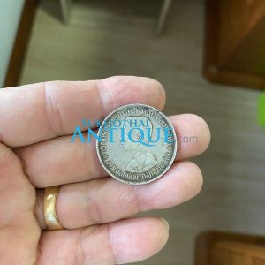 เหรียญเงินบาทหนึ่ง ร.5 หลังตราแผ่นดิน ร.ศ.126 เป็นปีหายากผลิตน้อยสวยคมชัดมากๆ - Image 3