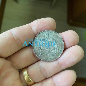 เหรียญเงินบาทหนึ่ง ร.5 หลังตราแผ่นดินไม่มี ร.ศ.ตอกโค๊ตด้านหัว เดิมๆสวยคมชัดมากๆ - Image 2