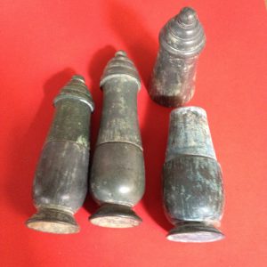 กระปุกแป้งสัมฤทธิ์โบราณเก่าพร้อมฝา  3  ชุด - Image 3