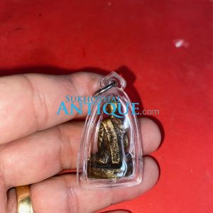 หล่อโบราณหลวงพ่อเดิมฐานสูงวัดหนองหลวง อ.ท่าตะโก จ.นครสวรรค์สร้างราวพ.ศ.2470 เลี่ยมพลาสติกสวยงาม - Image 4