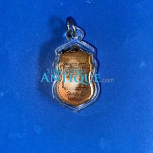 เหรียญขอเบ็ดพระครูนิสิตคุณากร(หลวงพ่อกัน)หลังยันต์ วัดเขาแก้ว ปี2522 เนื้อทองแดงผิวไฟสวยคมเลี่ยมกรอบพลาสติก - Image 4