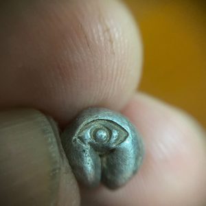 พดด้วงสมัยสุโขทัยเม็ดสลึงหายากมาก ตรา กระค่าย - หอยสังข์  สภาพคมชัดสวยงาม - Image 2