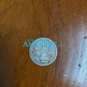 เหรียญเงินพระจุลมงกุฎ - พระแสงจักร ร.5 ราคา บาทหนึ่ง ปี พ.ศ. 2412 สภาพสมบูรณ์สวยงามมากๆ - Image 4