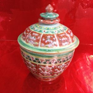 สังคโลกลายดอกรักแดง(สมัยอยุธยา)ซ่อมฝาเล็กน้อย - Image 4