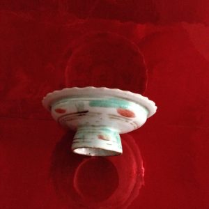 จานเชิงรัตนโกสินทร์ตอนต้น มีลายบนลายล่าง ใบเล็ก  สภาพสมบูรณ์มาก ใบที่ 9 - Image 3